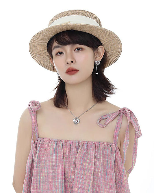 Pink Heart Spiked Thorn Necklace