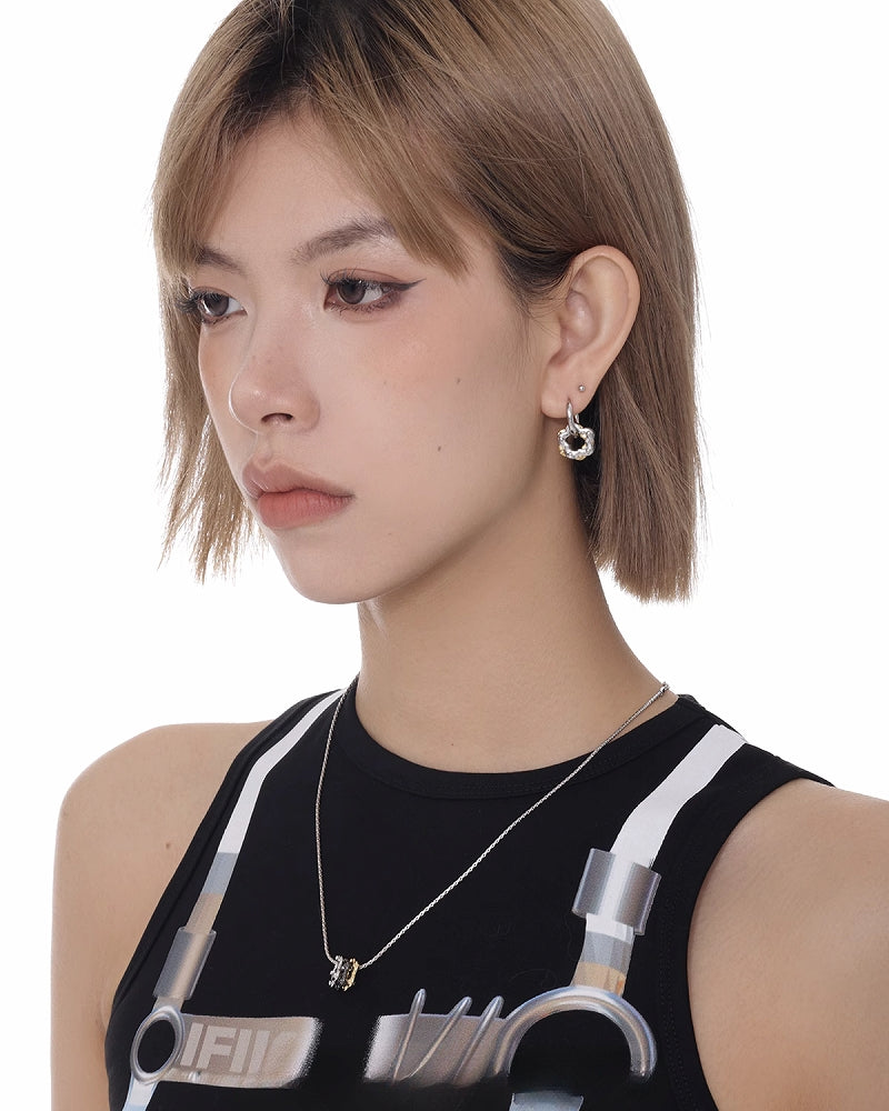 [SUMIYAKI] Small Flower Three Color Necklace pg1633