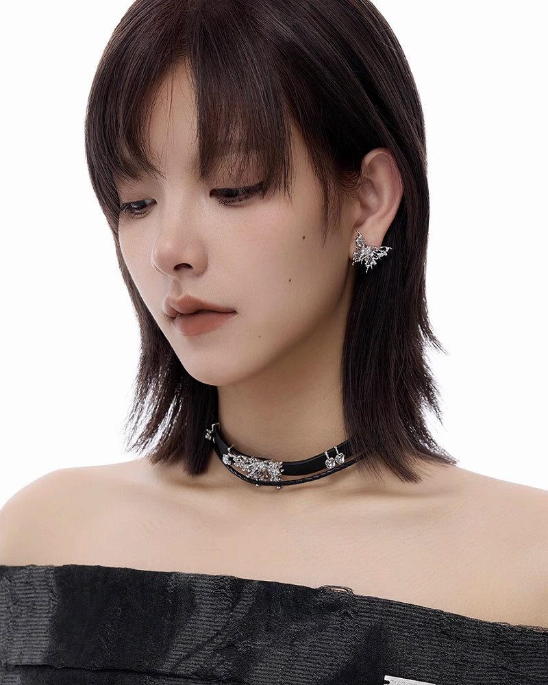 Butterfly Leather Choker