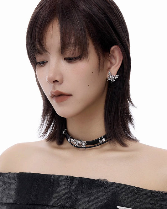 Butterfly Leather Choker