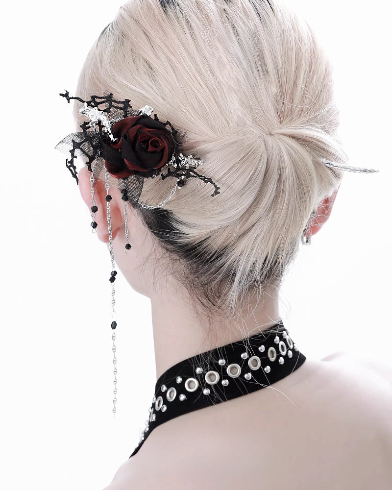 [1ST XULIE] Forbidden Rose Tassel Hairpin pg834