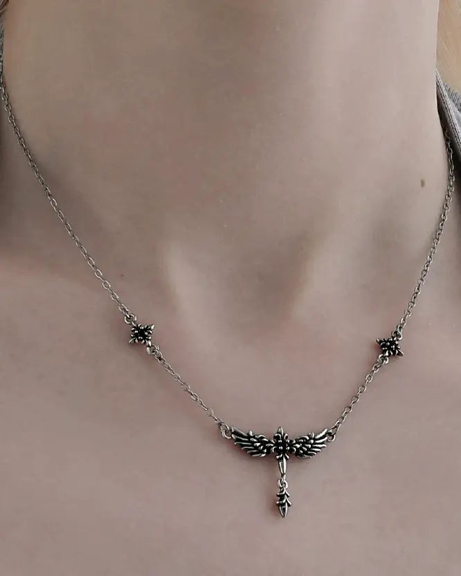 Fallen Angel Gothic Collarbone Necklace