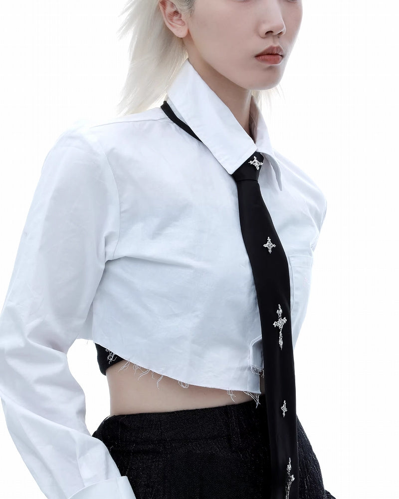 [1ST XULIE] Cross Black Tie pg476