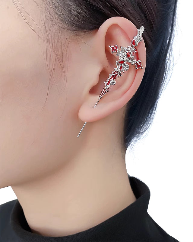 [MASW] Thorn Cross Earrings pg1877