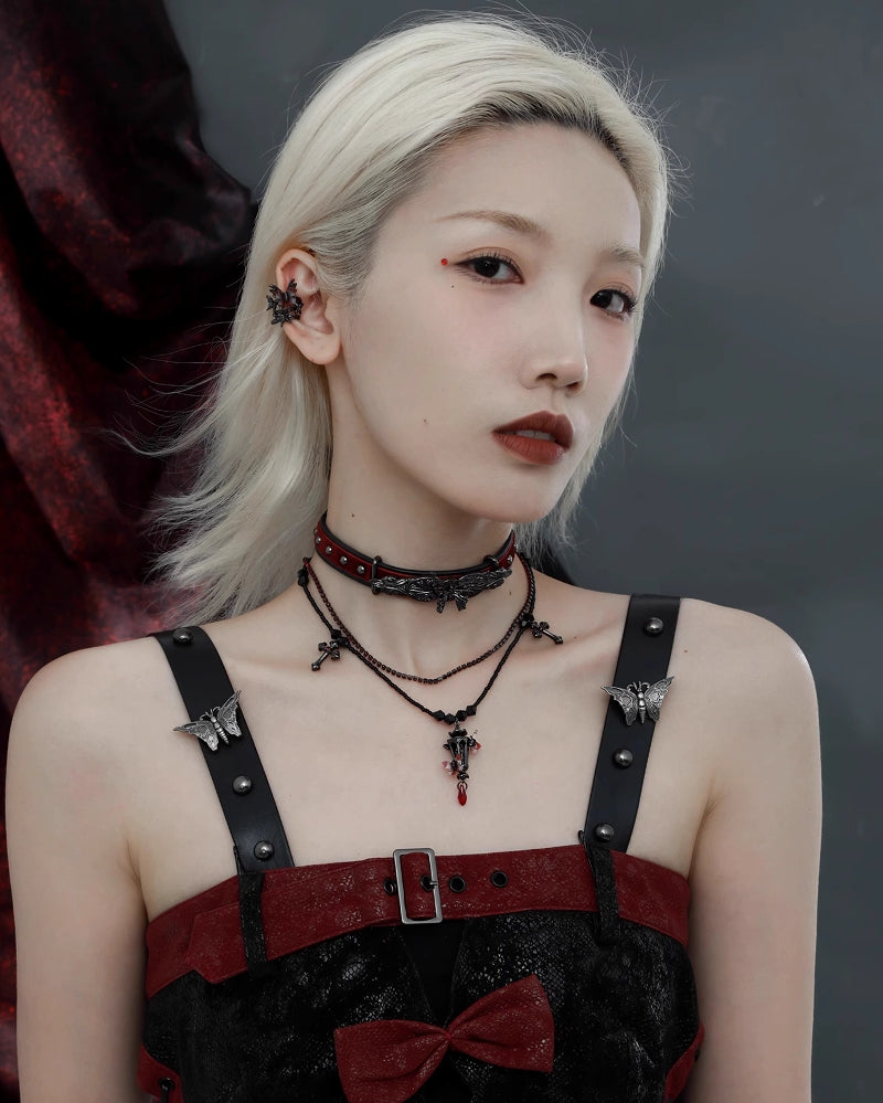 Butterfly and Lonely Lamp Choker &amp; Necklace