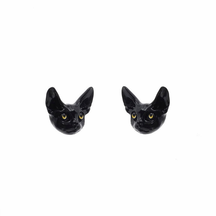 【SUMIYAKI】Devon Black Cat Earrings pg586