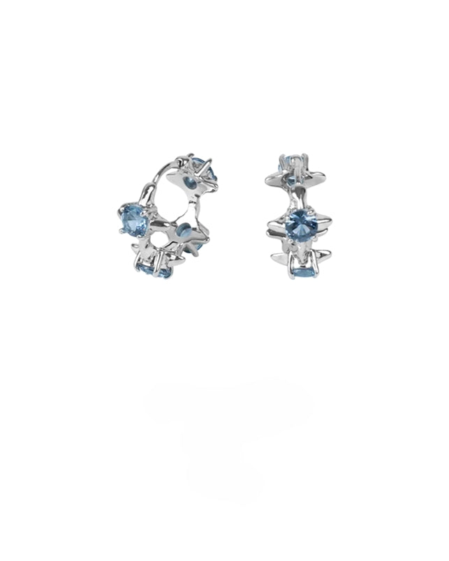 【OOMEOO】Star Fall Blue Small Earrings pg1718