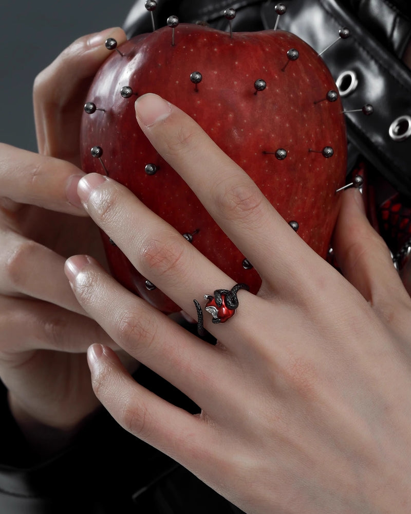 Forbidden Apple Snake Open Ring