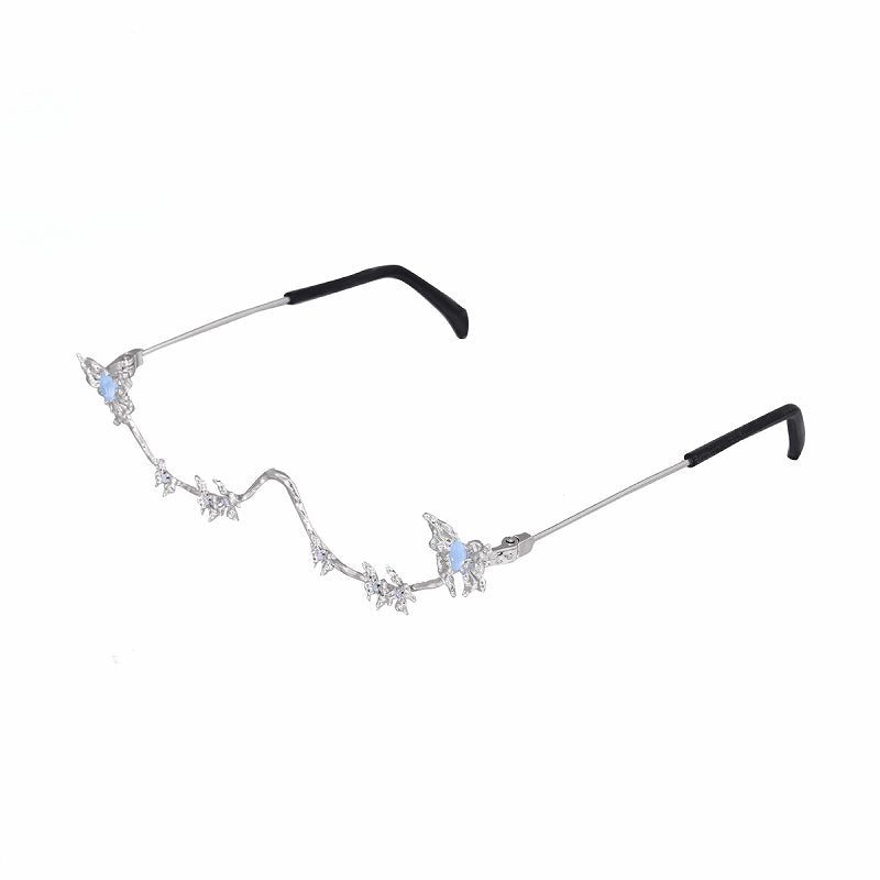 [SUMIYAKI]Alien Butterfly Lensless Decoration Glasses pg30