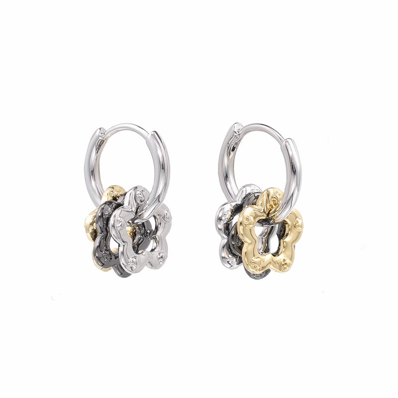 【SUMIYAKI】Small Flower Three Color Earrings pg1632