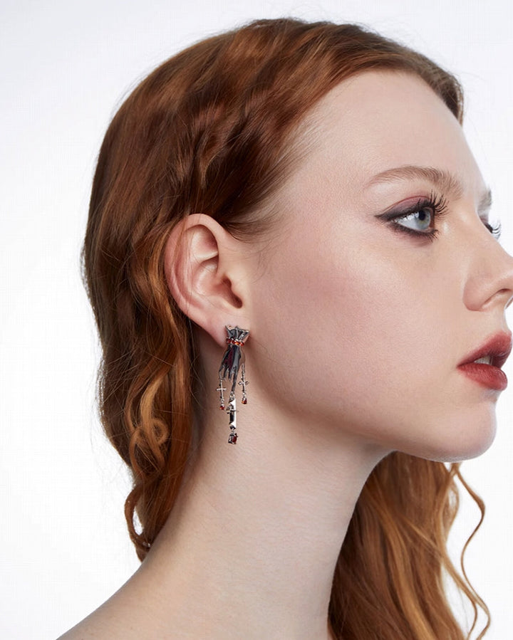 【OCTO VITA】King Hand Cross Earrings pg1044