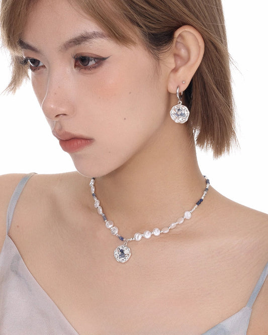 [SUMIYAKI] Ocean Vacation Beaded White Vintage Necklace pg1326