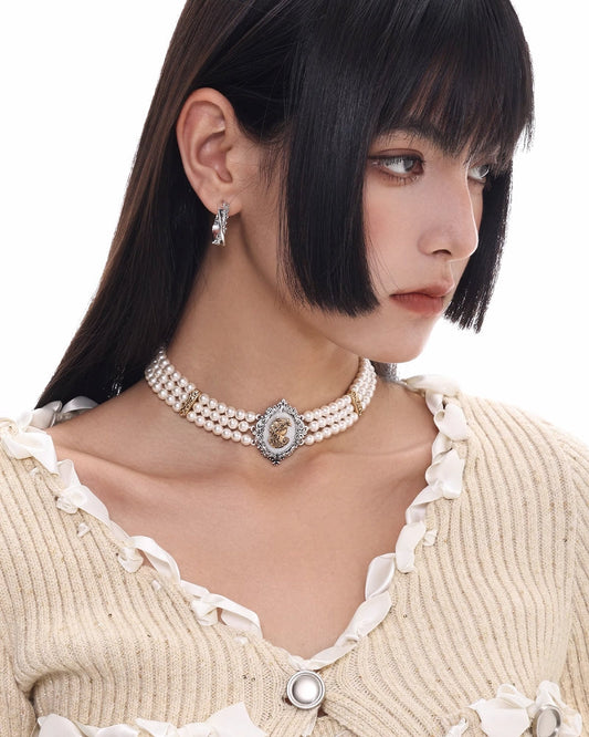 【SUMIYAKI】Picture Frame Baroque Choker pg1357