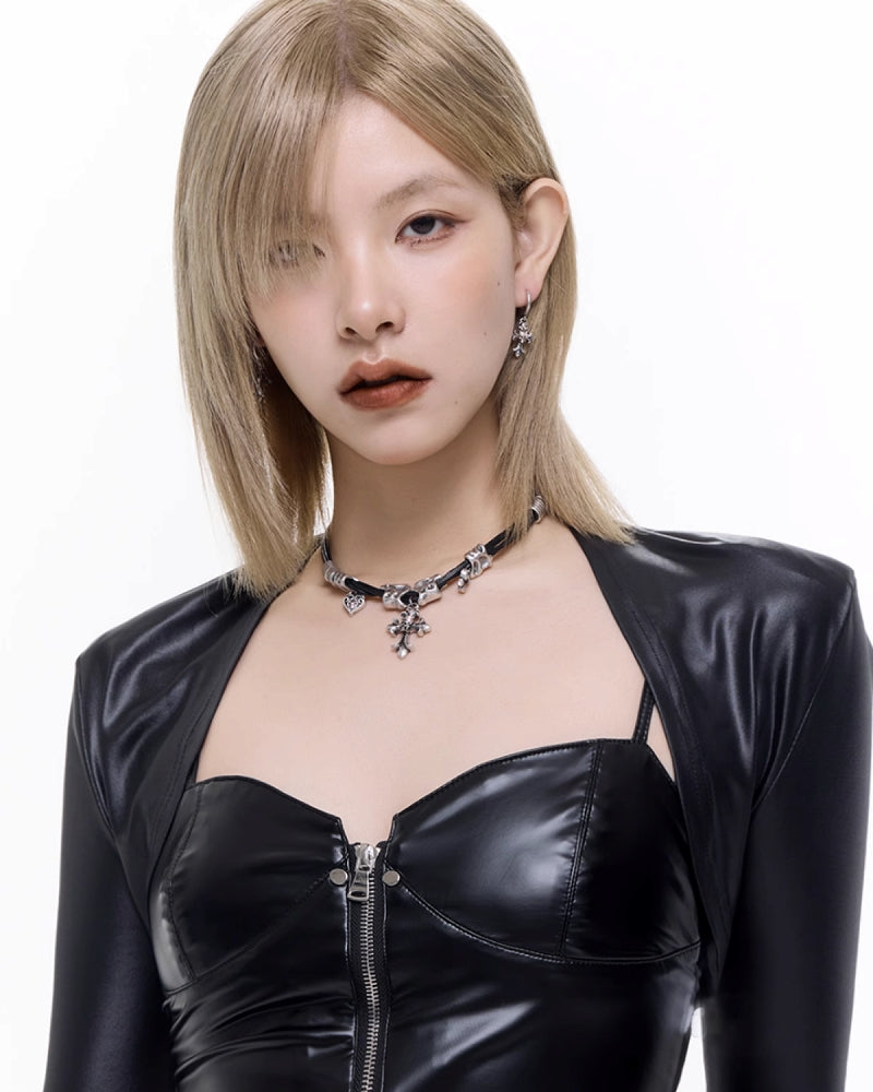 [SUMIYAKI] Skull Cross Earrings pg1619