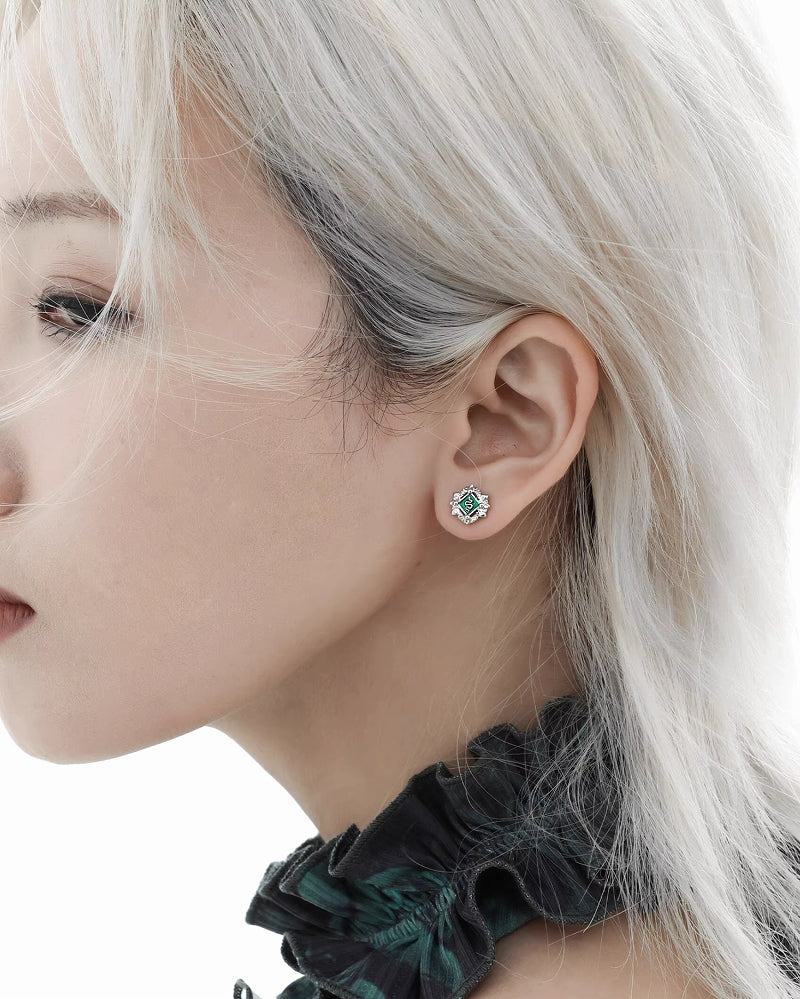 [1ST XULIE] Slytherin Snake Earrings pg1623