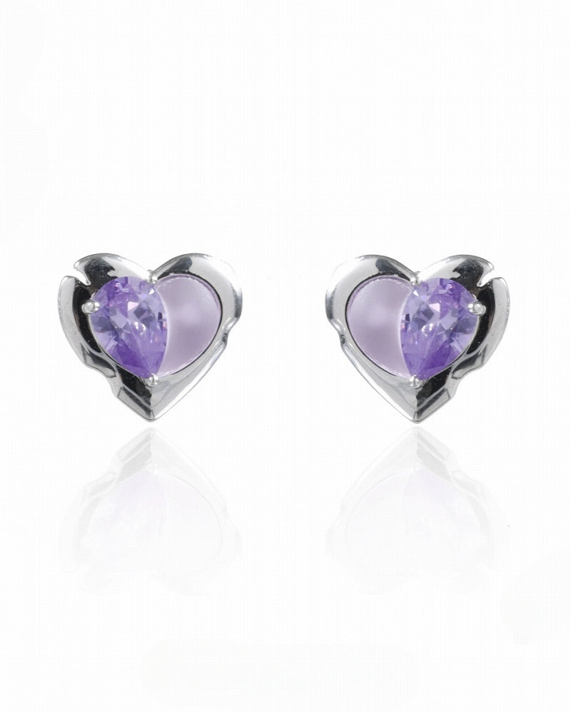 【SUMIYAKI】Green Tea Heart Earrings pg957