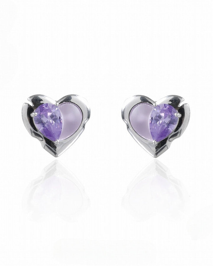 【SUMIYAKI】Green Tea Heart Earrings pg957