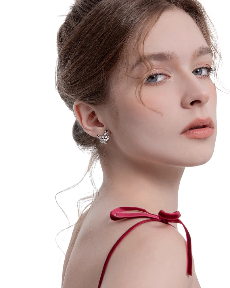 【MASW】Dream Fox Red Earrings pg648