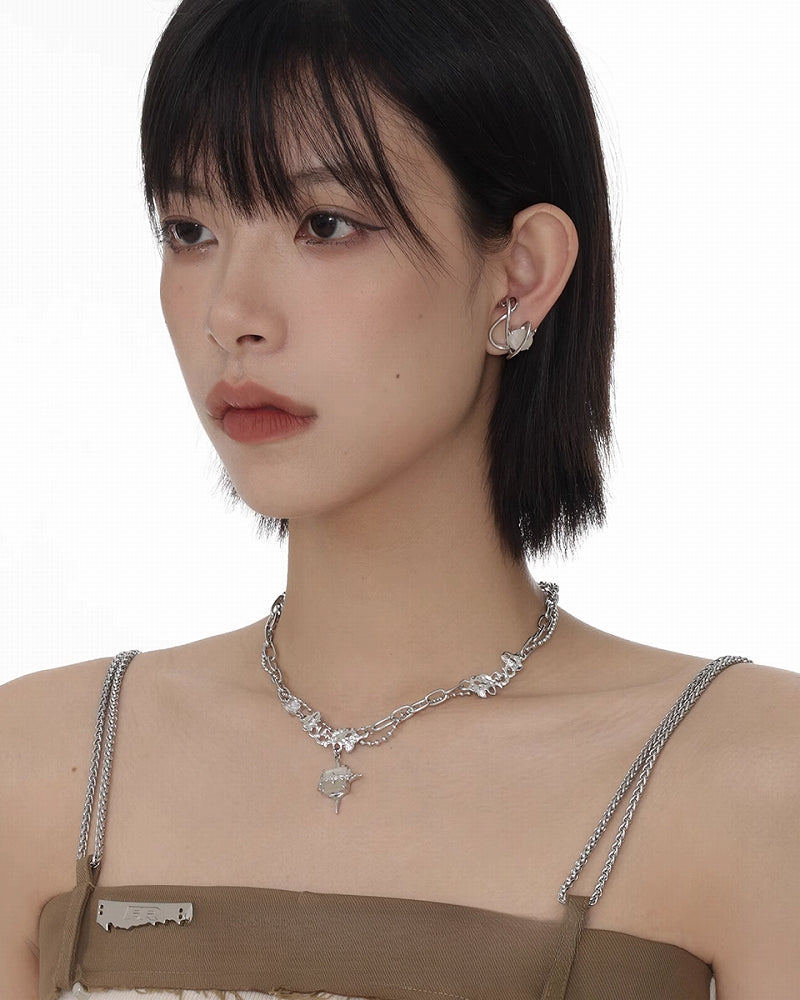 [SUMIYAKI] Starry Eyes Square Necklace pg1776