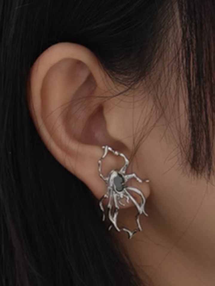 【SUMIYAKI】Taboo Spider Web Earrings pg1829