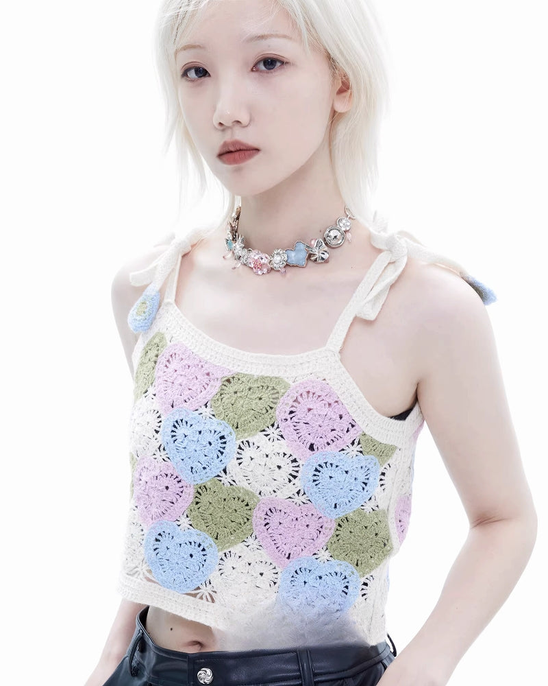 [1ST XULIE]Dopamine Color Treasure Button Necklace pg595