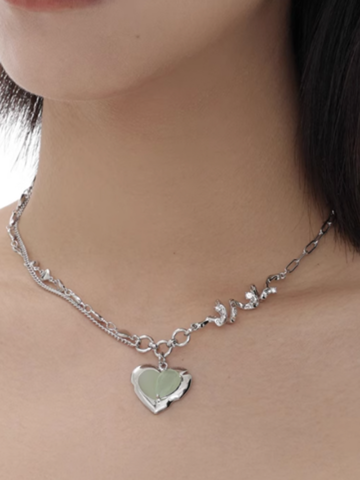 【SUMIYAKI】Green Tea Heart Necklace01 pg959