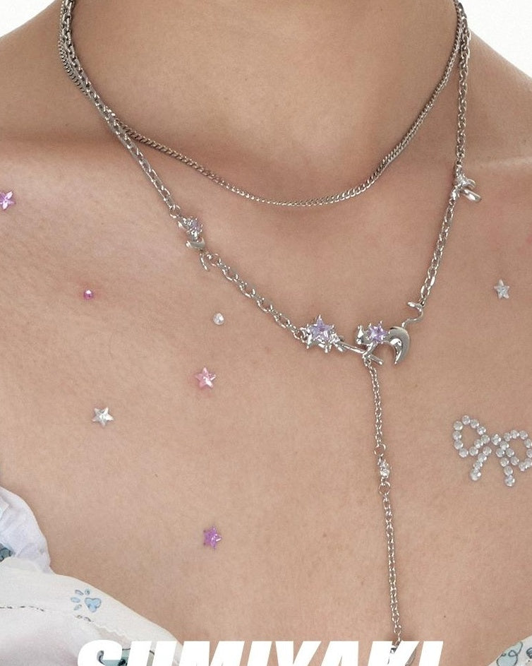 Double Layer Tassel Cat Necklace