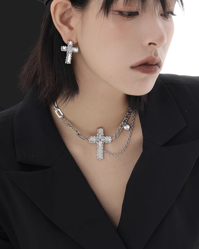 【SUMIYAKI】Baldwin IV Pride Cross Necklace pg96