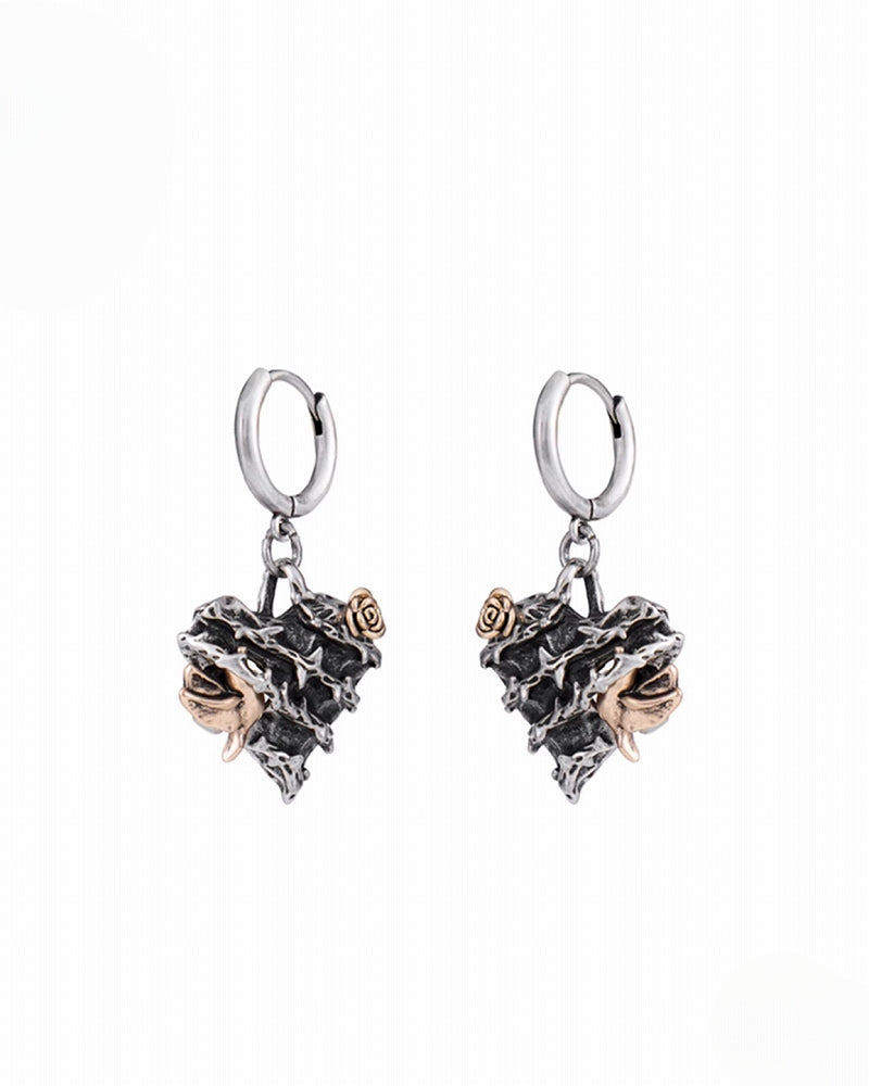 【SUMIYAKI】Thorn Love Rose Earrings pg1887