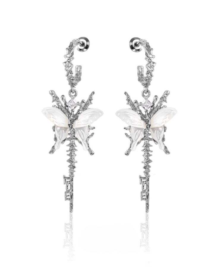 [1ST XULIE] Butterfly Skeleton Earrings 02 pg346