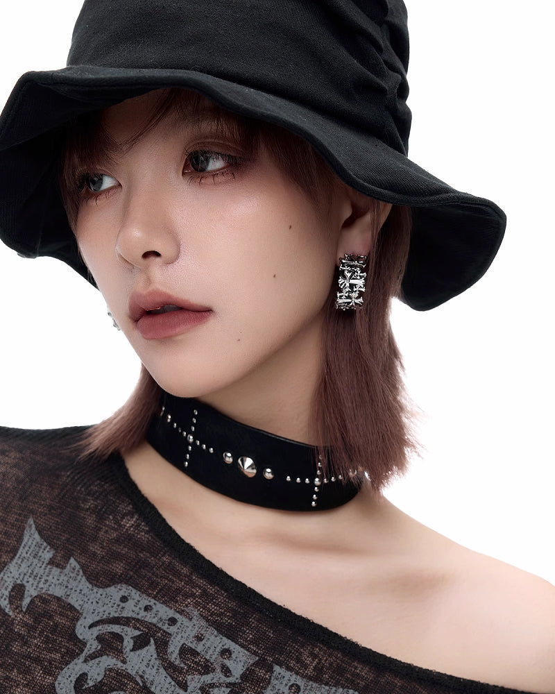 Retro Punk Cross Earrings