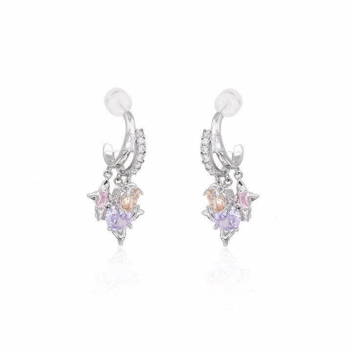 【SUMIYAKI】Mystery Romantic Stacked Zirconia Earrings pg1256