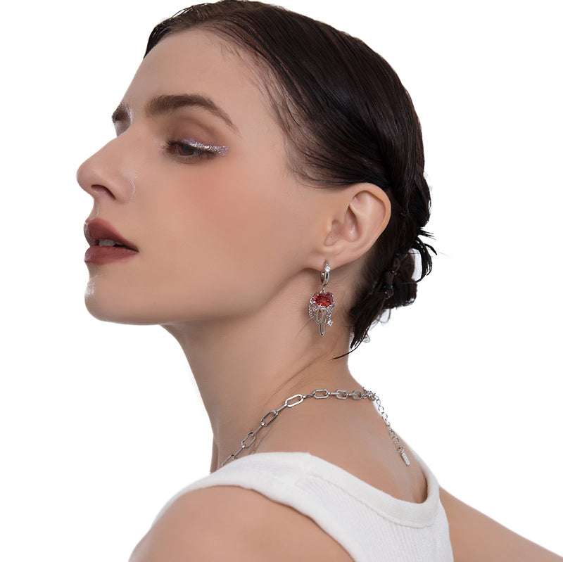 [MASW] Lava Heart Earrings pg1054