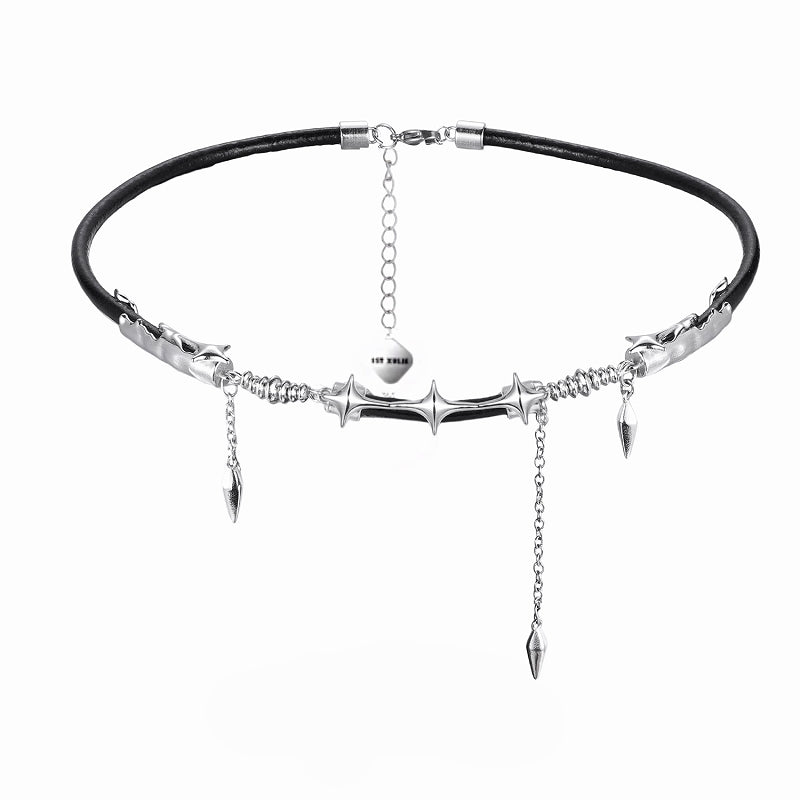 [1ST XULIE] Dark Realm Leather Cord Necklace pg547