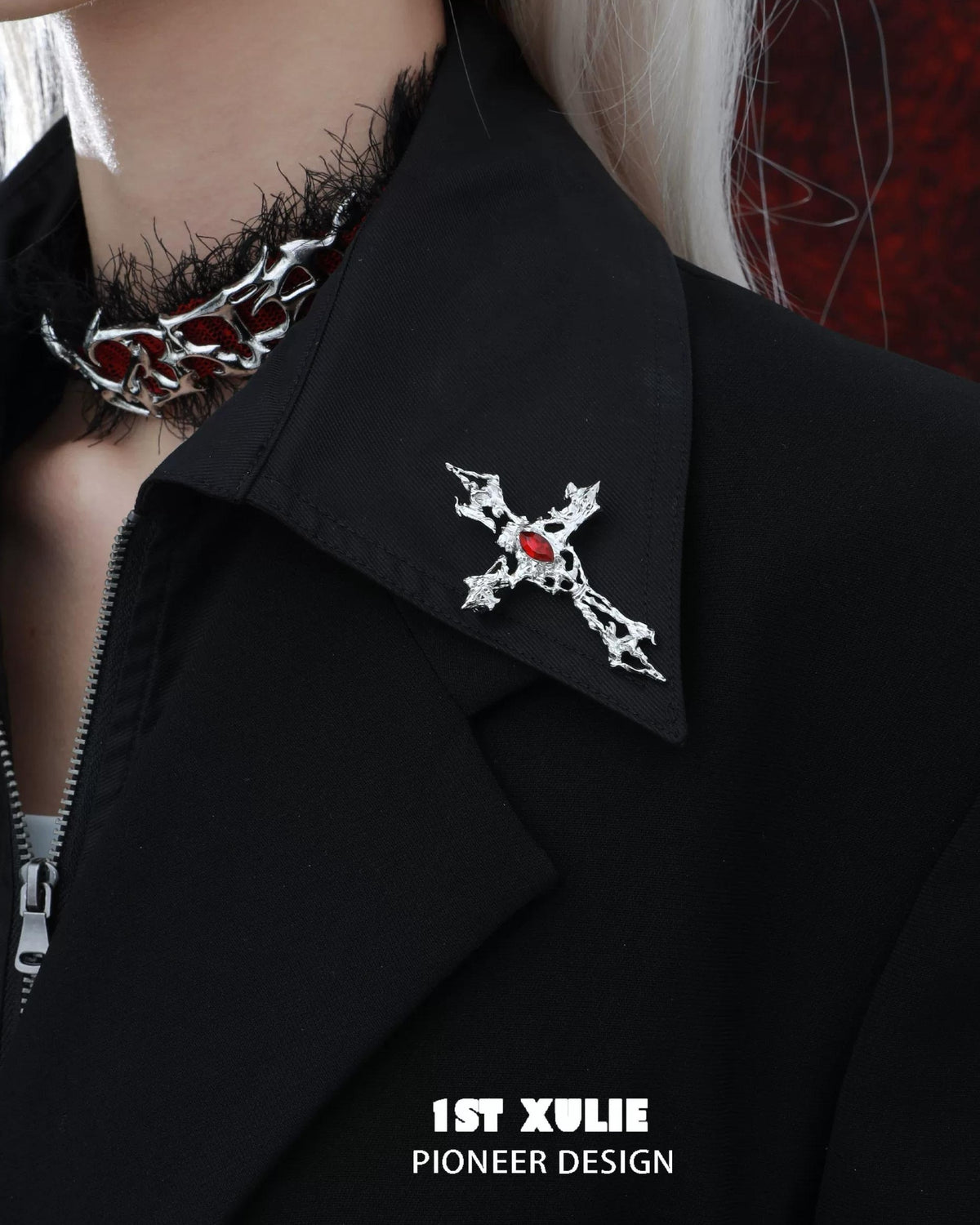 Minimalist Cross Lapel Brooch Pin