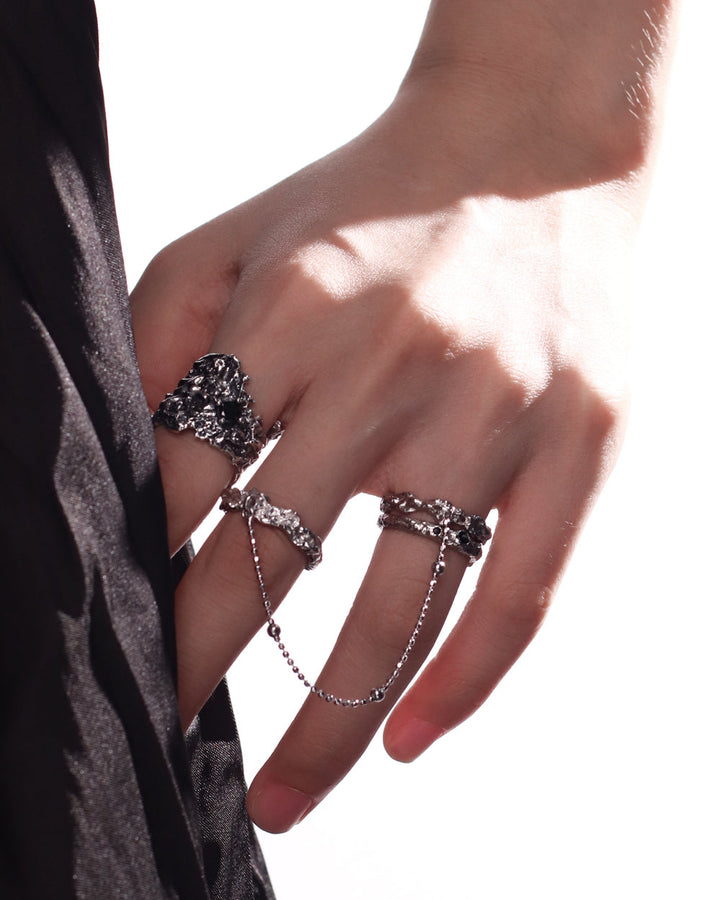 【1ST XULIE】Black Stone Ring pg201