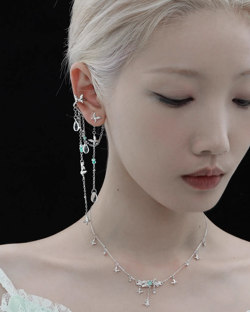 [1ST XULIE] Fog Butterfly Forest Necklace pg782