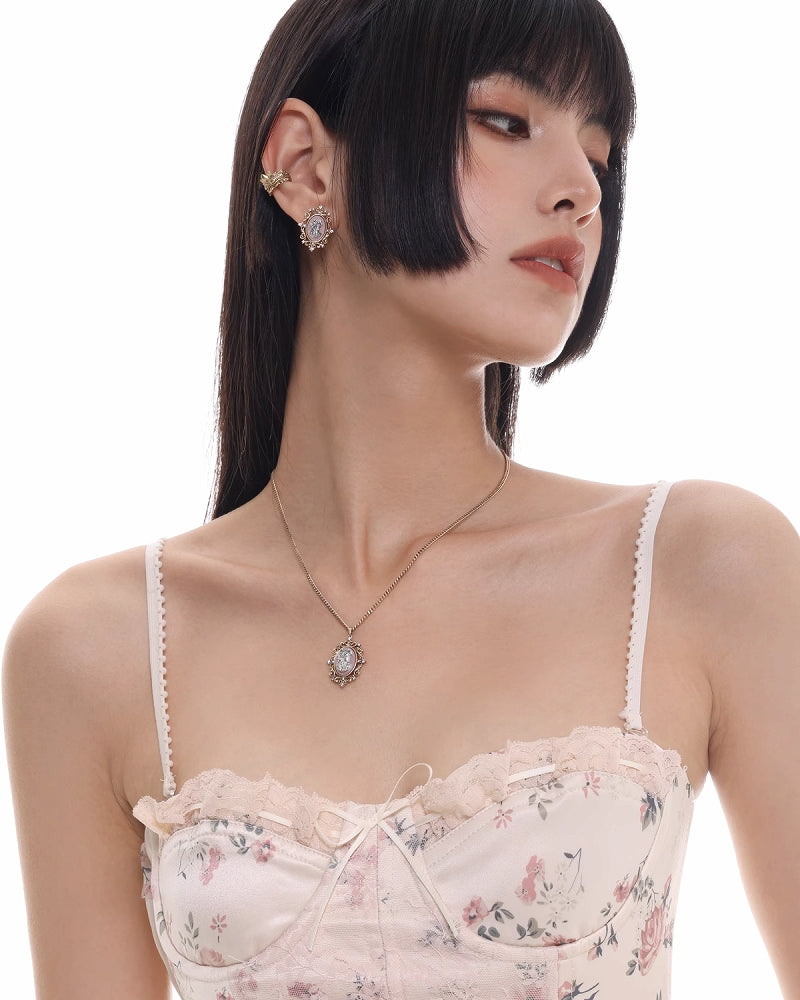 【SUMIYAKI】Picture Frame Retro Necklace pg1361