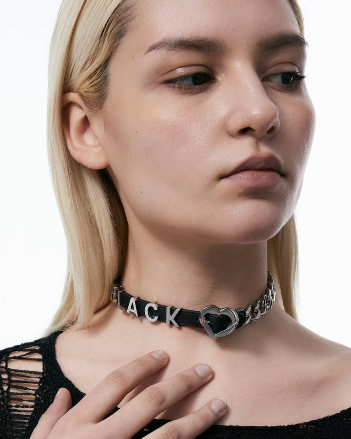 [BLACKHEAD]B Label Love Leather Choker pg89