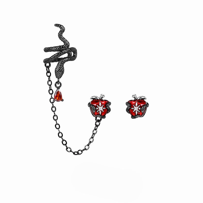 Forbidden Apple Snake Earrings 02