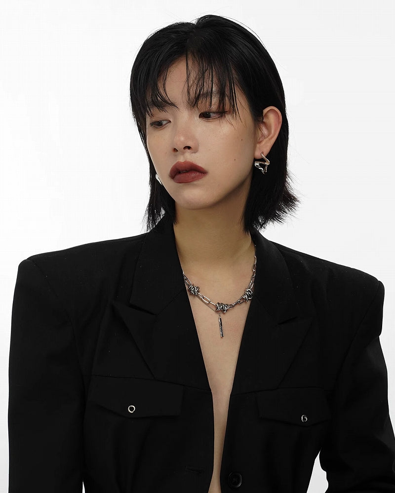 [SUMIYAKI] Thorn Hip-hop Necklace pg1884