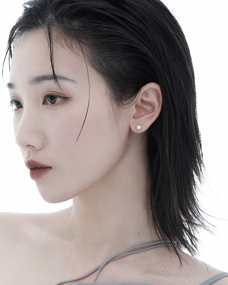 [1ST XULIE] Holes Star Earrings pg983