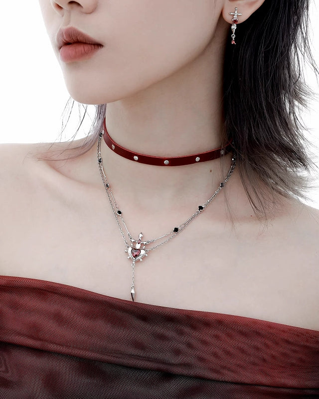[1ST XULIE] Forbidden Love Choker and Necklace pg790