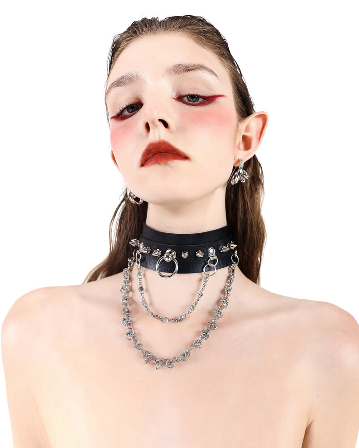 【PINKSPINK】Diamond Rock Chain Choker pg594