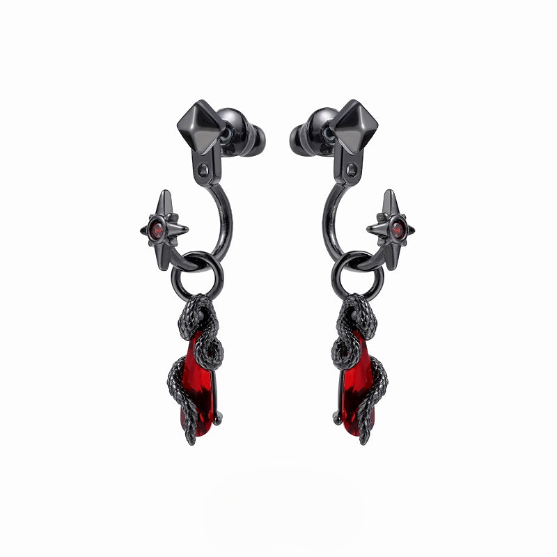 Forbidden Apple Snake Earrings 01