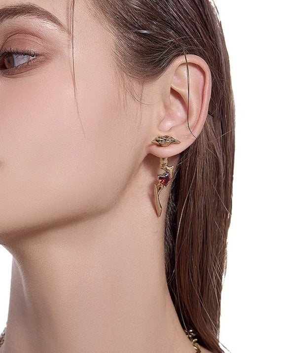 [MASW] Nostalgia Rose Earrings pg1300