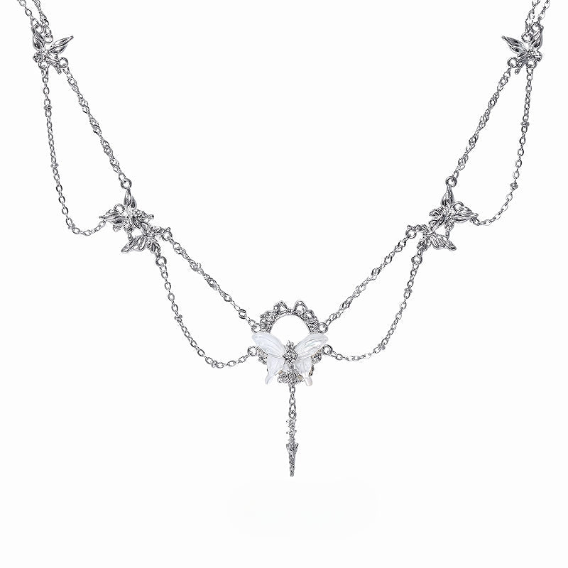 [1ST XULIE] Butterfly Skeleton Necklace pg349