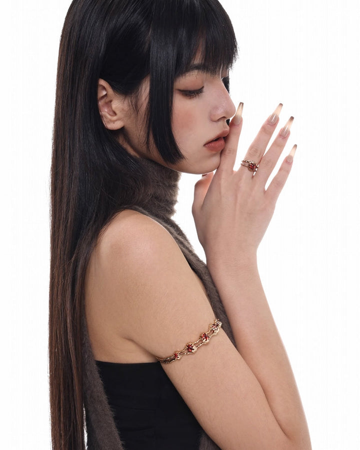 【SUMIYAKI】Dune Red Arm Bracelet pg653