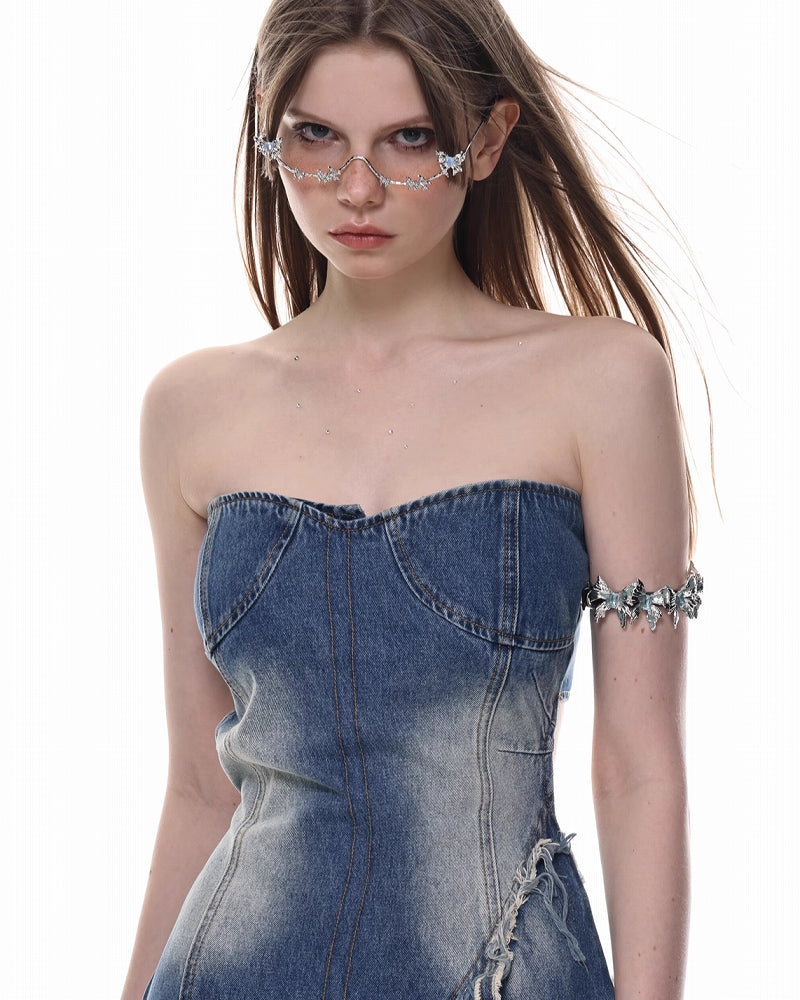 [SUMIYAKI]Alien Butterfly Lensless Decoration Glasses pg30