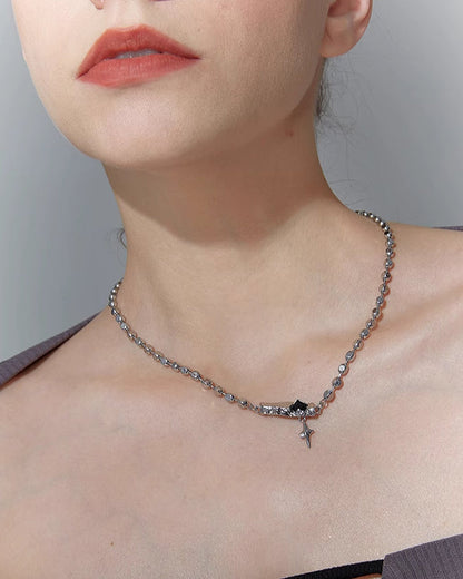 [FAITMAIN] Dark Chapter Geometric Necklace pg525
